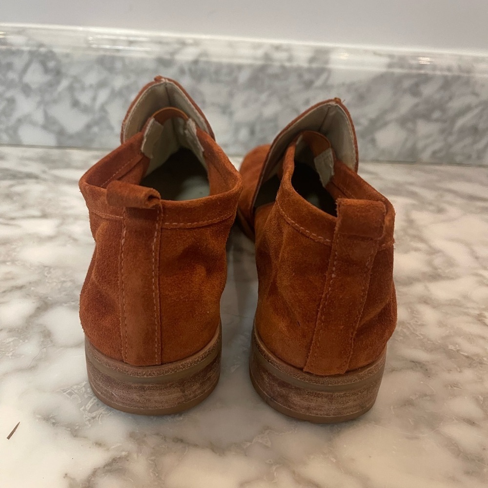 Bird of Flight Riley Ankle Shoes Women's Size 9 Rust Suede Leather Moccasin - Picture 7 of 7